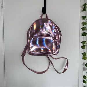 Pink Iridescent Mini Backpack
